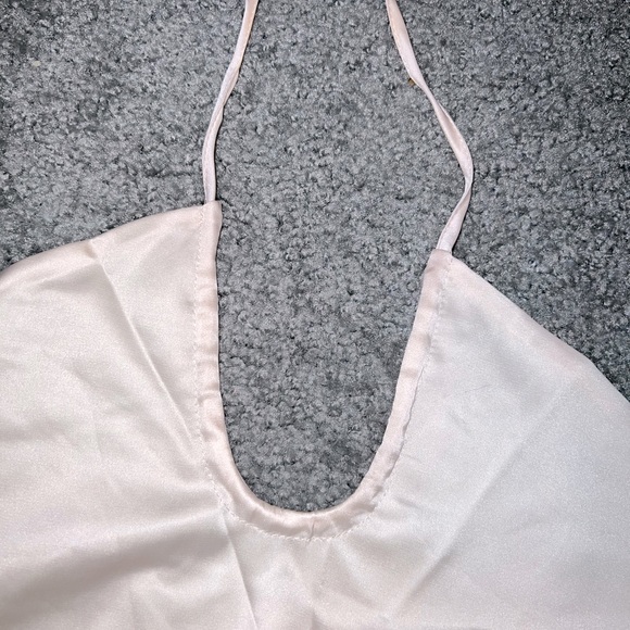 💗 NEW Princess Polly Apricot Satin Crop Top size S - Picture 8 of 12